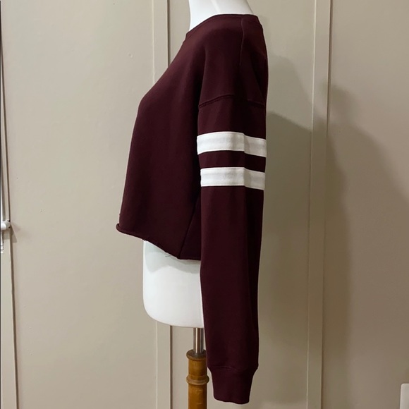 Forever 21 Cropped Varsity Sweater, Size S - Picture 2 of 5